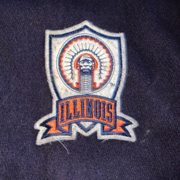 Vintage 80s Illinois Wool Varsity Jacket - Picture 6 of 11